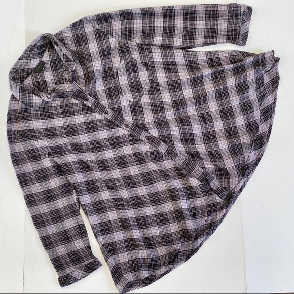 Staples Flannel Button Down Maternity Shirt M EUC - Picture 7 of 8